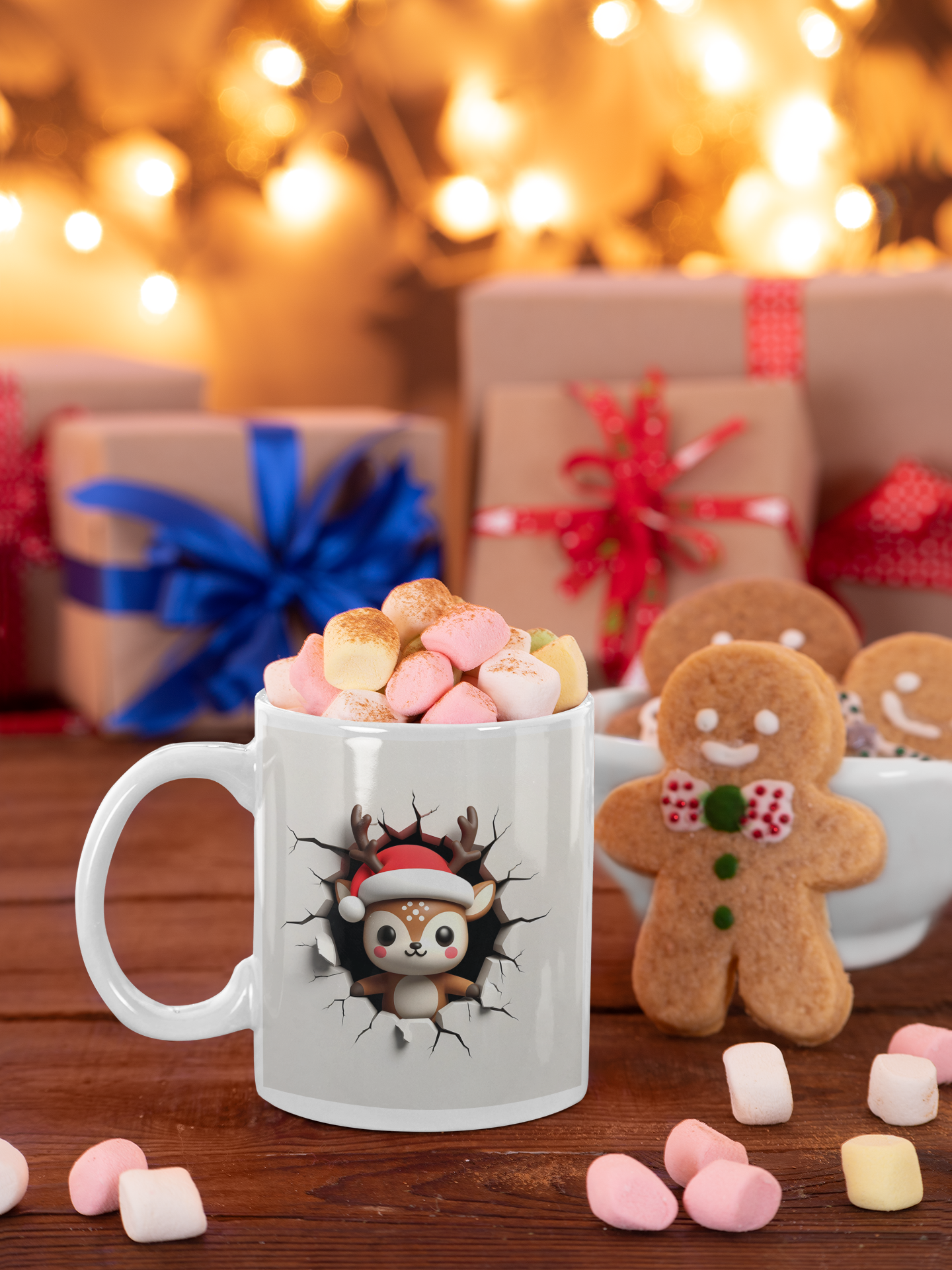 Bust-Through Christmas Mugs 15oz