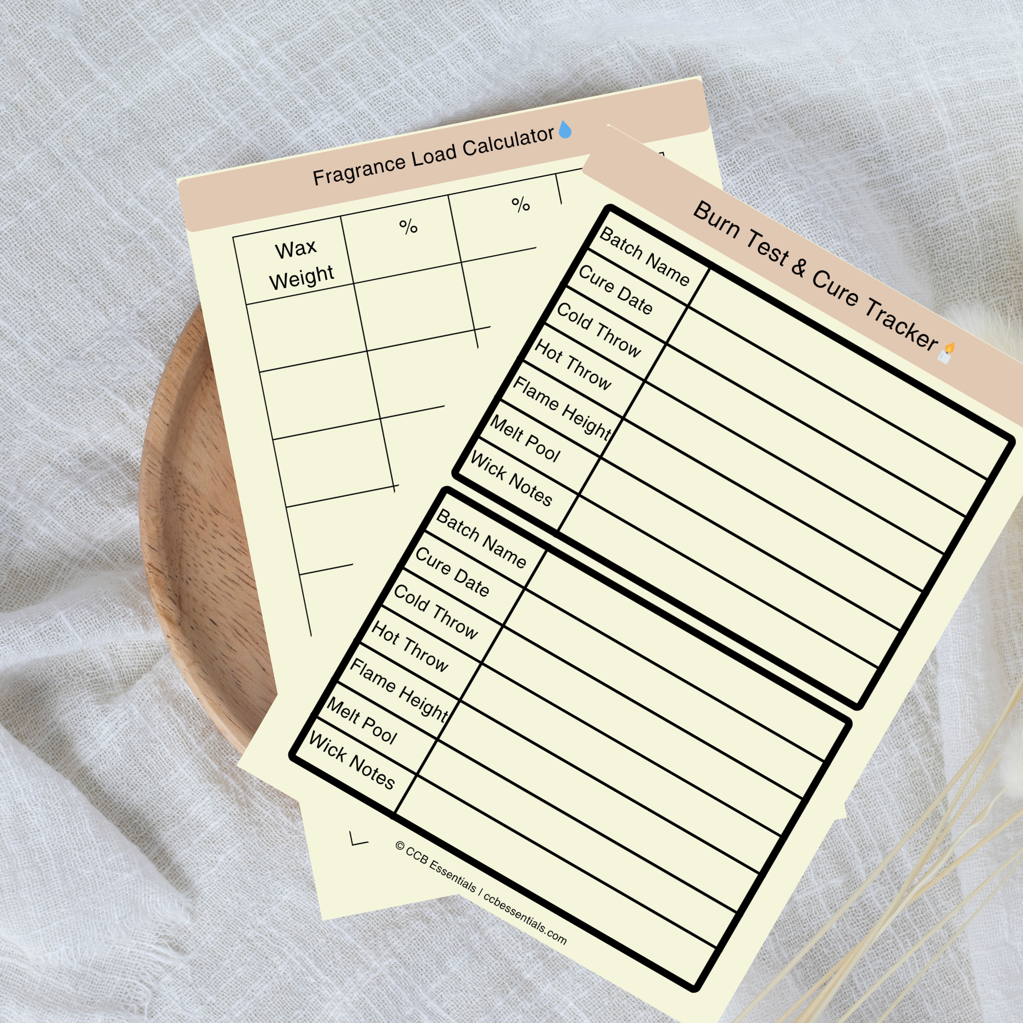 Candle Recipe & Testing Journal | Printable Candle Maker’s Log