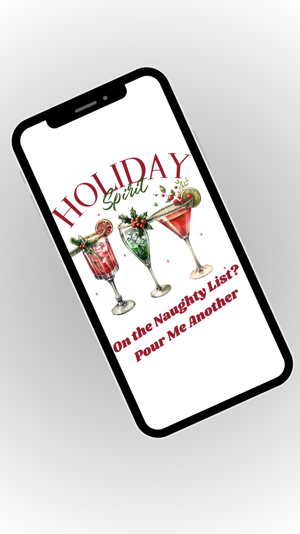 Sassy Holiday Cocktail Wallpaper Pack (10 Designs)
