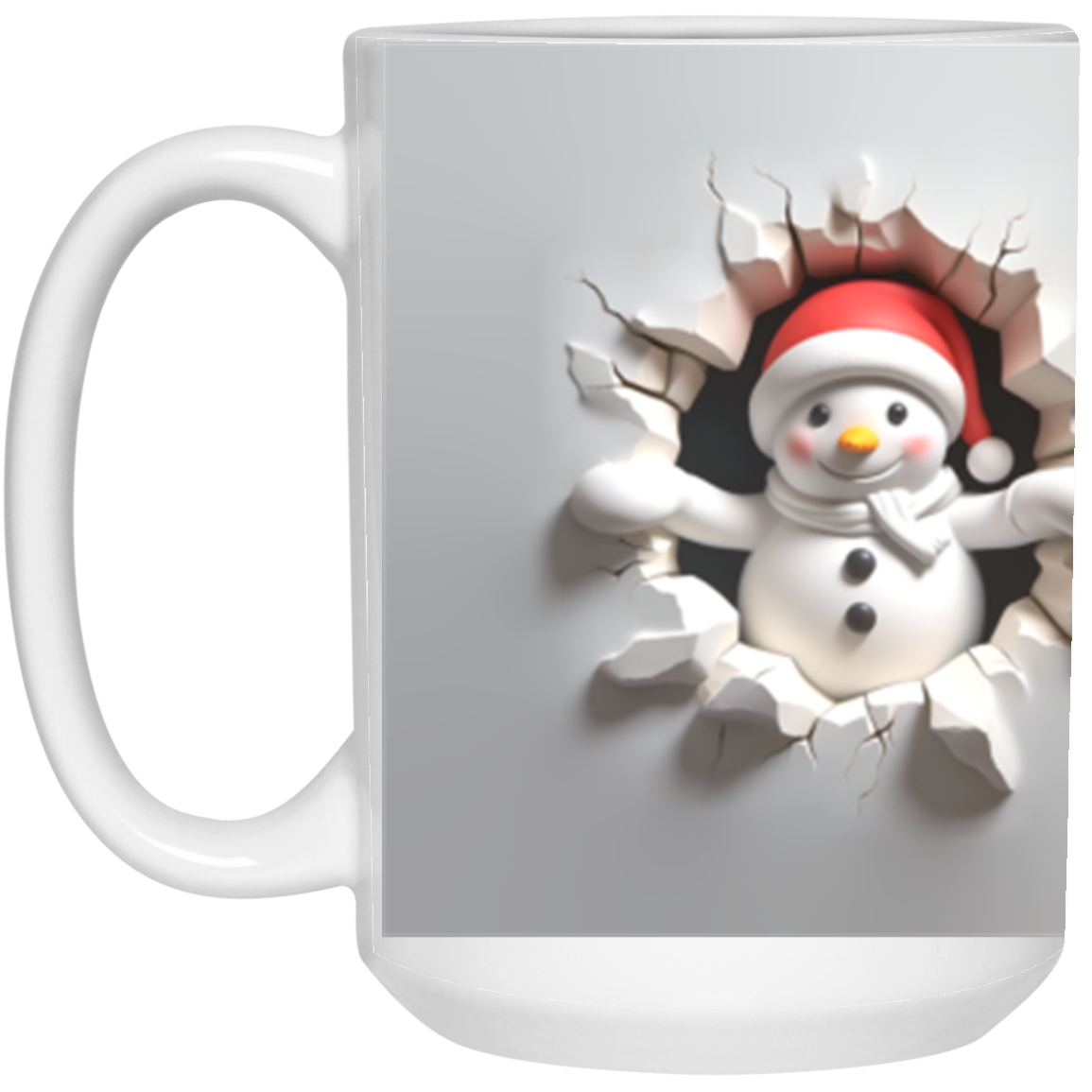 Bust-Through Christmas Mugs 15oz