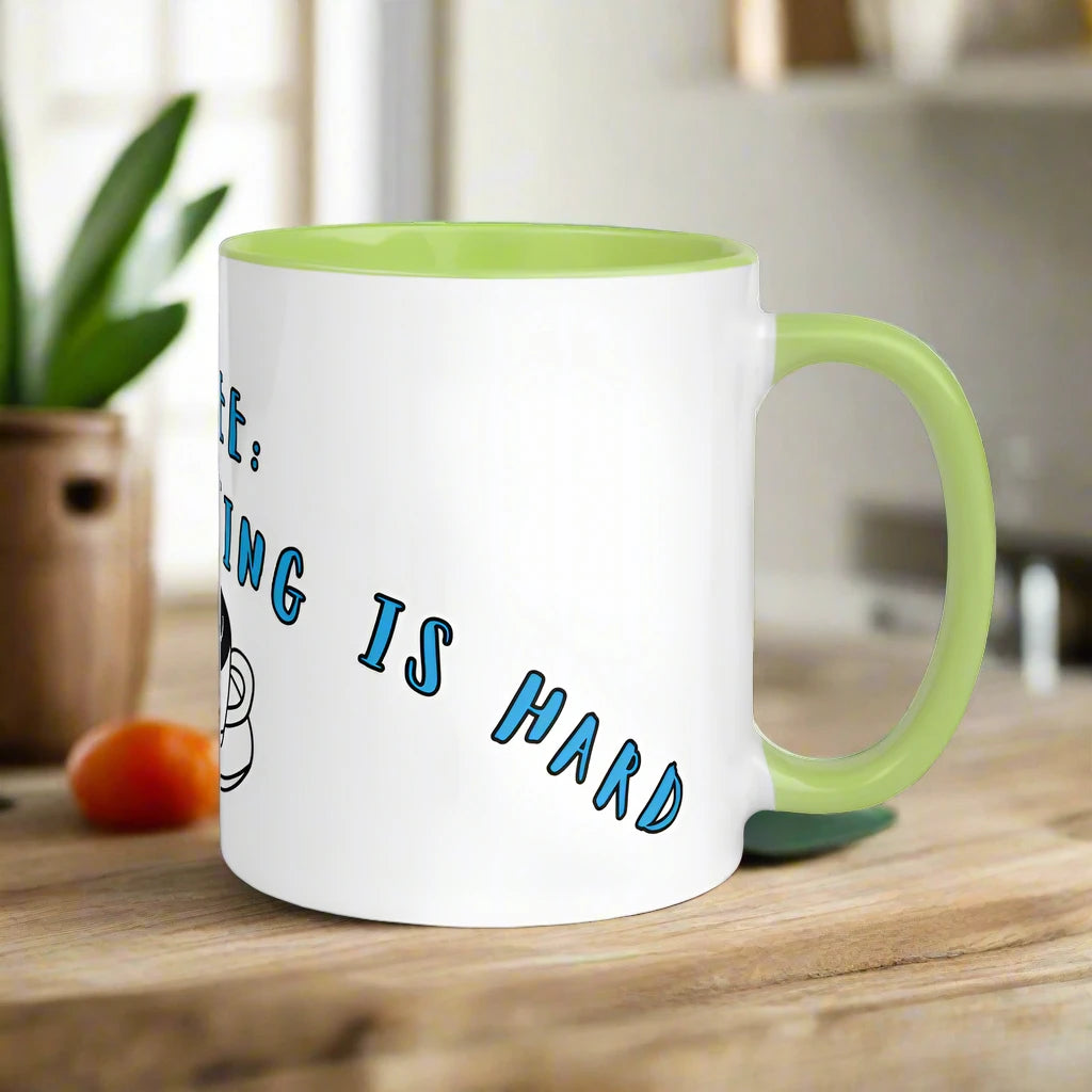 Coffee Mug with Colorful Inside | Coffee: Because Adulting is Hard