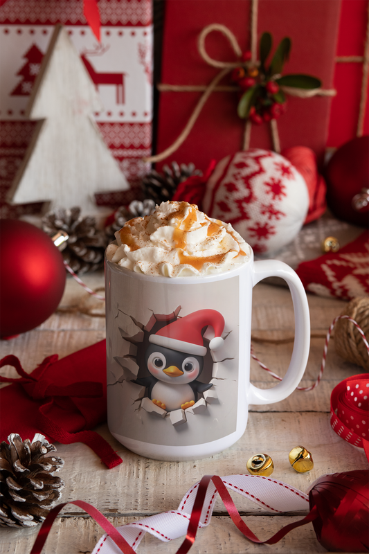 Bust-Through Christmas Mugs 15oz