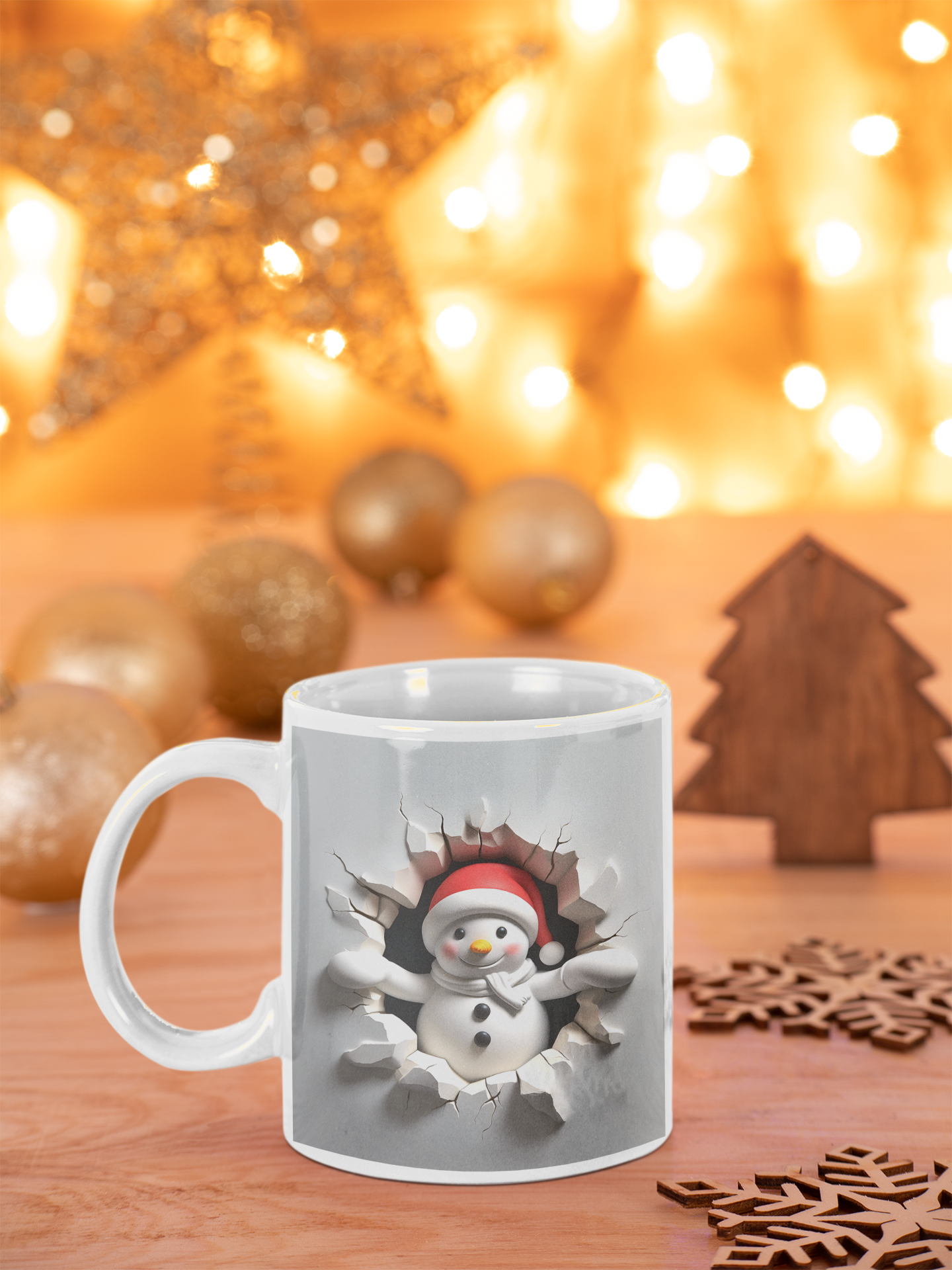 Bust-Through Christmas Mugs 15oz