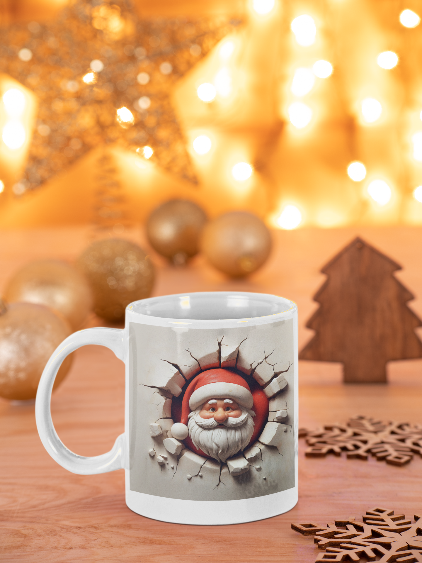 Bust-Through Christmas Mugs 15oz