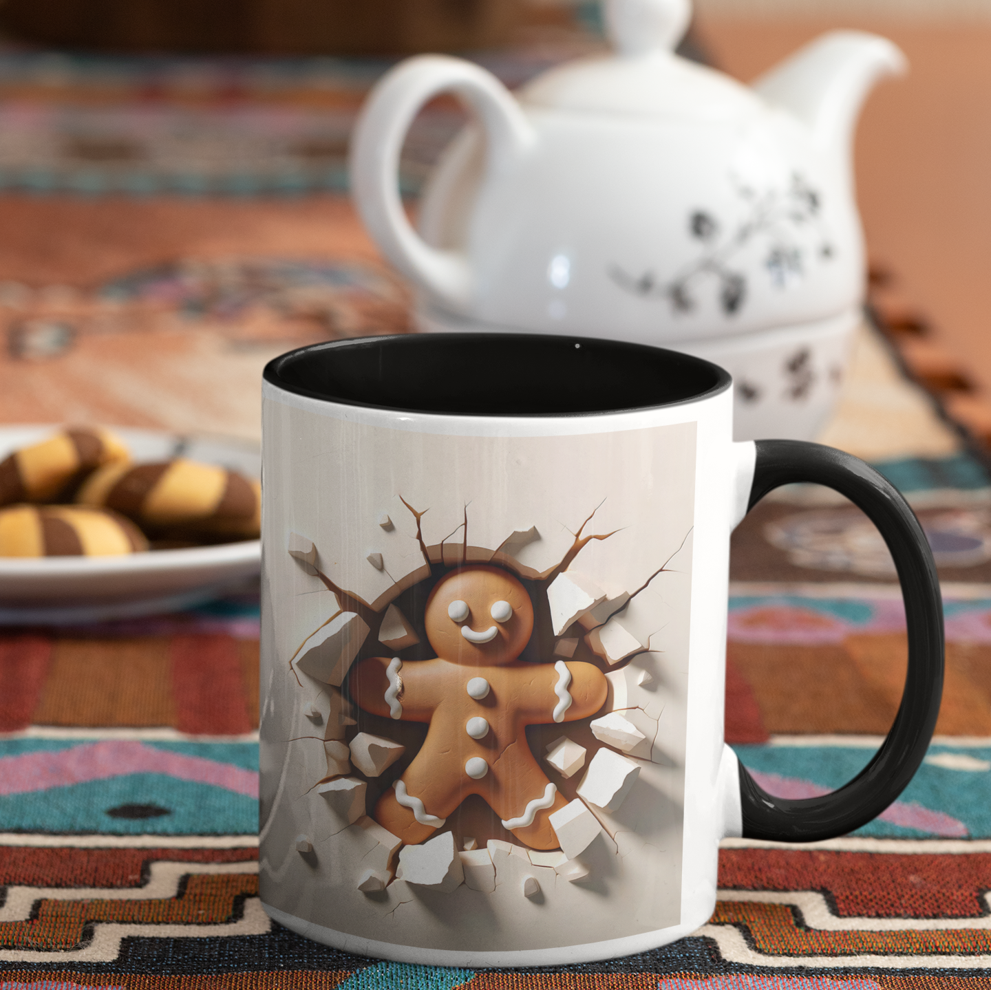 Gingerbread Surprise Mug | Bustin' Through with Holiday Cheer!