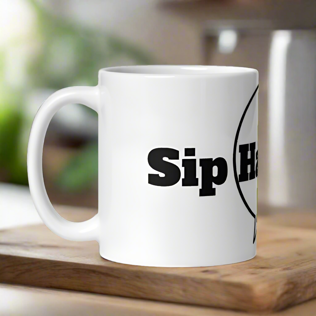 Sip Happens White Mug | Perfect for Coffee Lovers