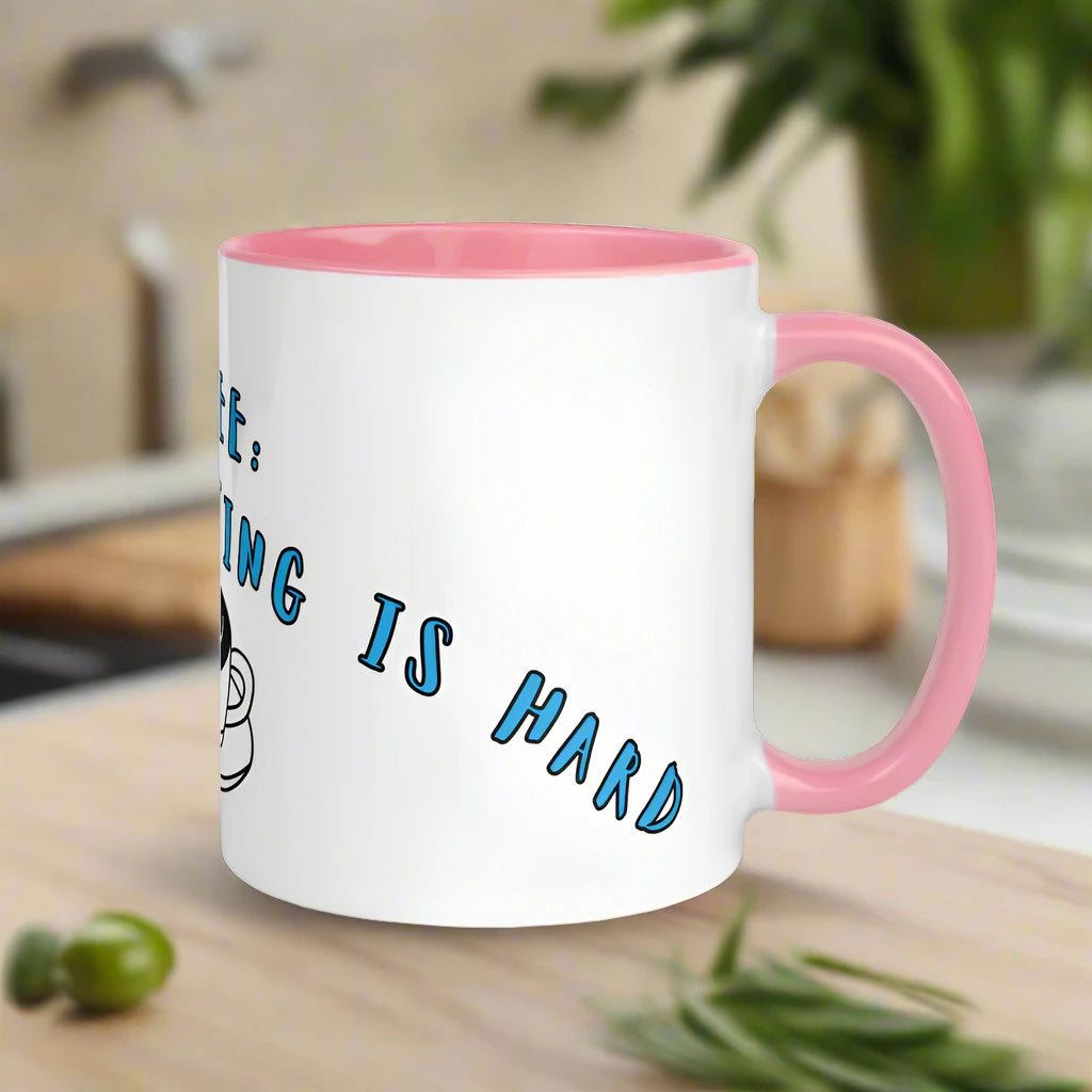 Coffee Mug with Colorful Inside | Coffee: Because Adulting is Hard