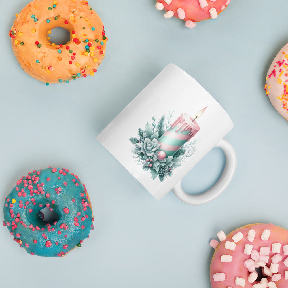 Pastel Christmas Ceramic Mug | Festive & Cozy Holiday Vibes