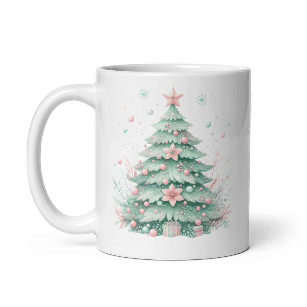 Pastel Christmas Ceramic Mug | Festive & Cozy Holiday Vibes