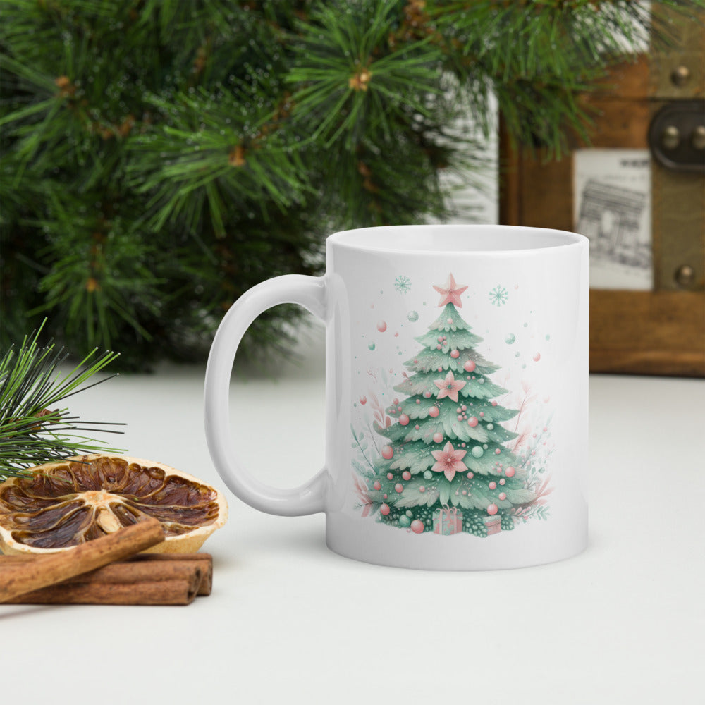 Pastel Christmas Ceramic Mug | Festive & Cozy Holiday Vibes