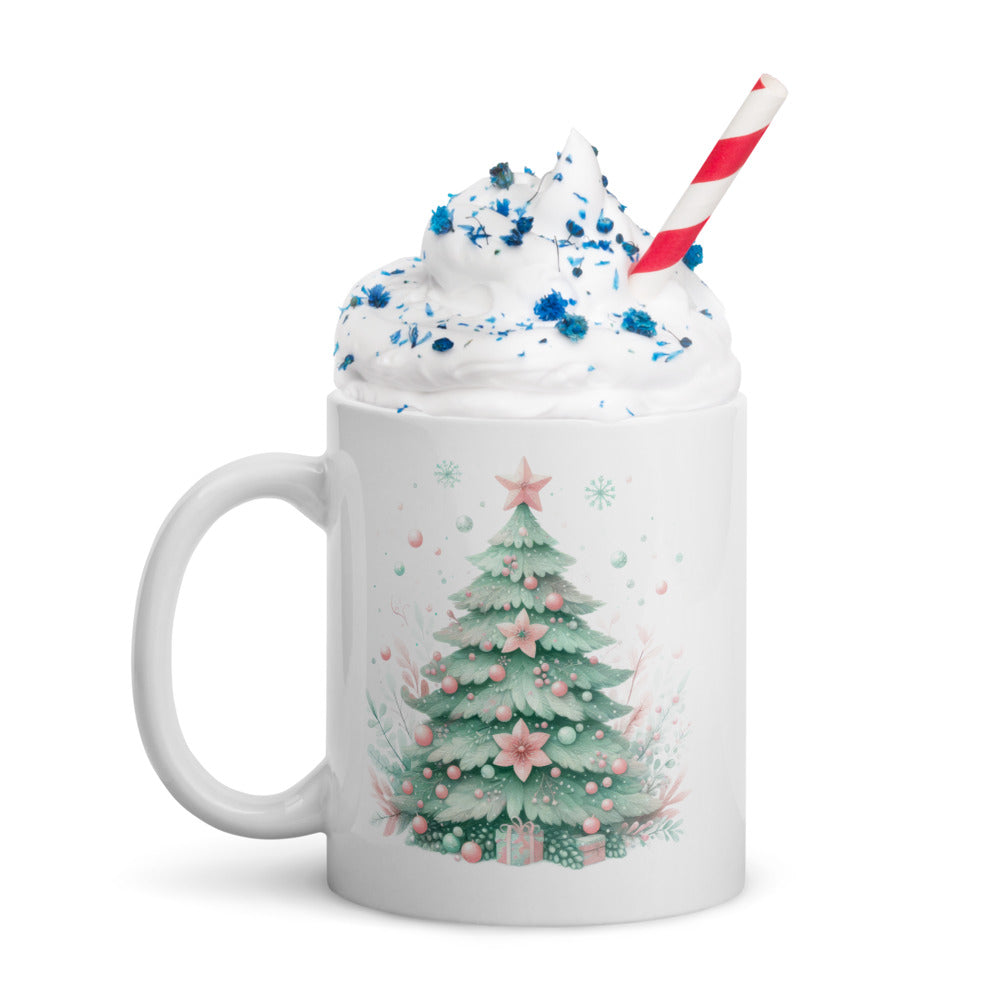 Pastel Christmas Ceramic Mug | Festive & Cozy Holiday Vibes