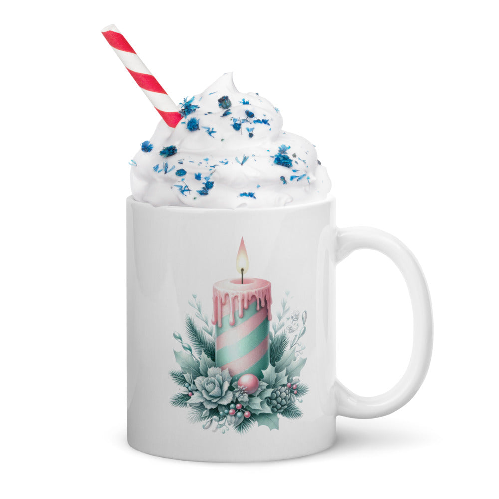 Pastel Christmas Ceramic Mug | Festive & Cozy Holiday Vibes