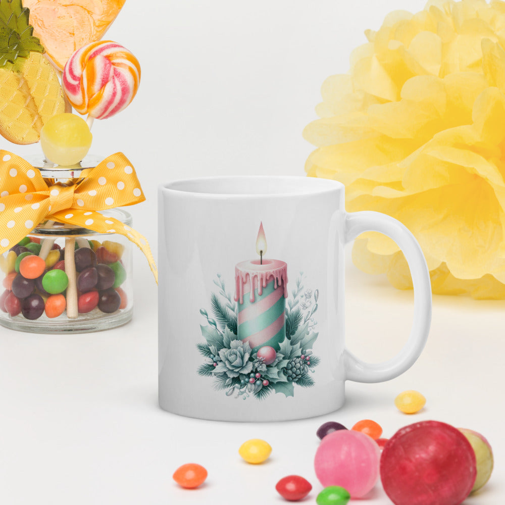 Pastel Christmas Ceramic Mug | Festive & Cozy Holiday Vibes